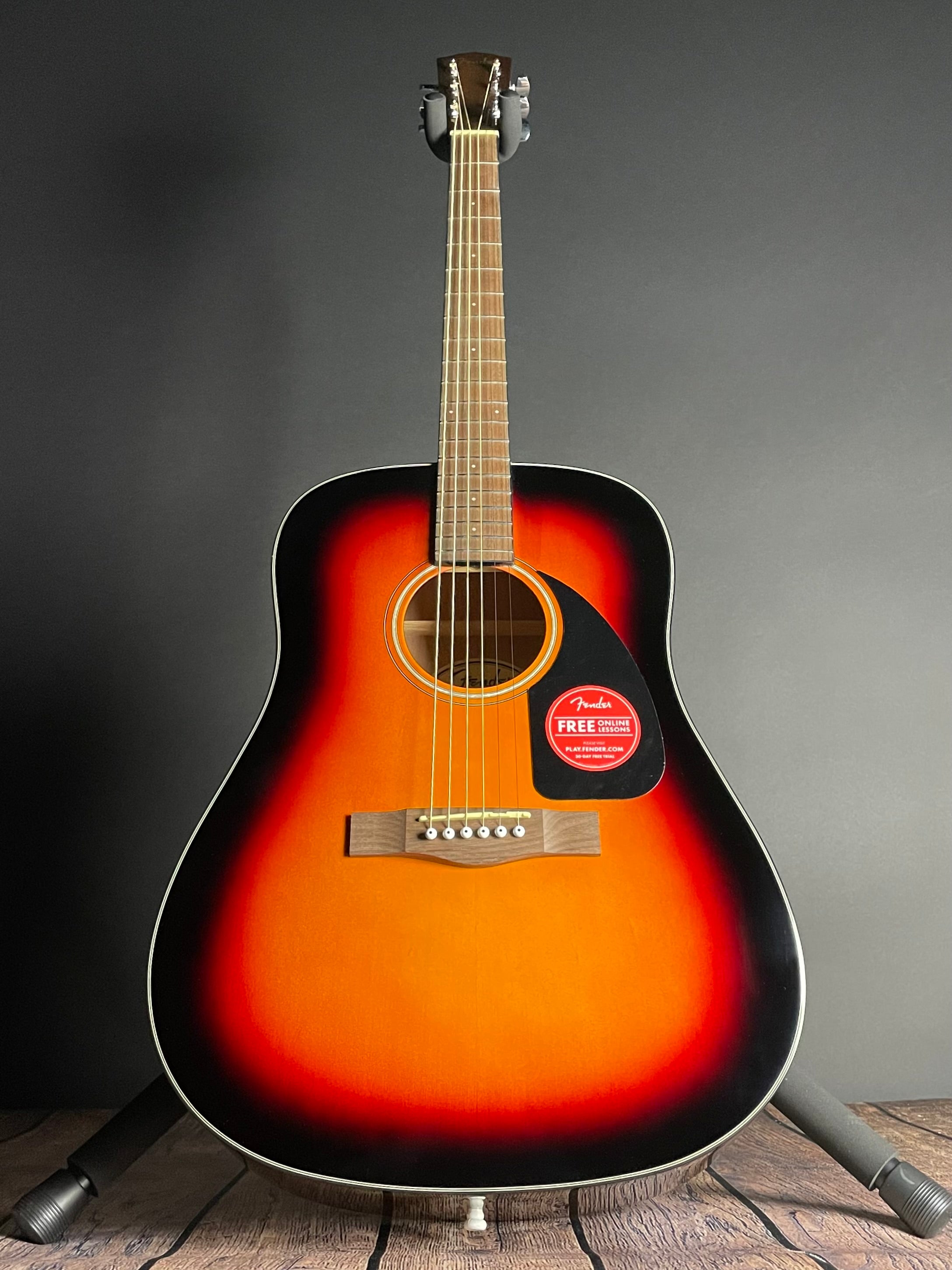 Fender CD-60 Dreadnought Acoustic w/Case, Walnut Fingerboard- Sunburst - Metronome Music Inc.