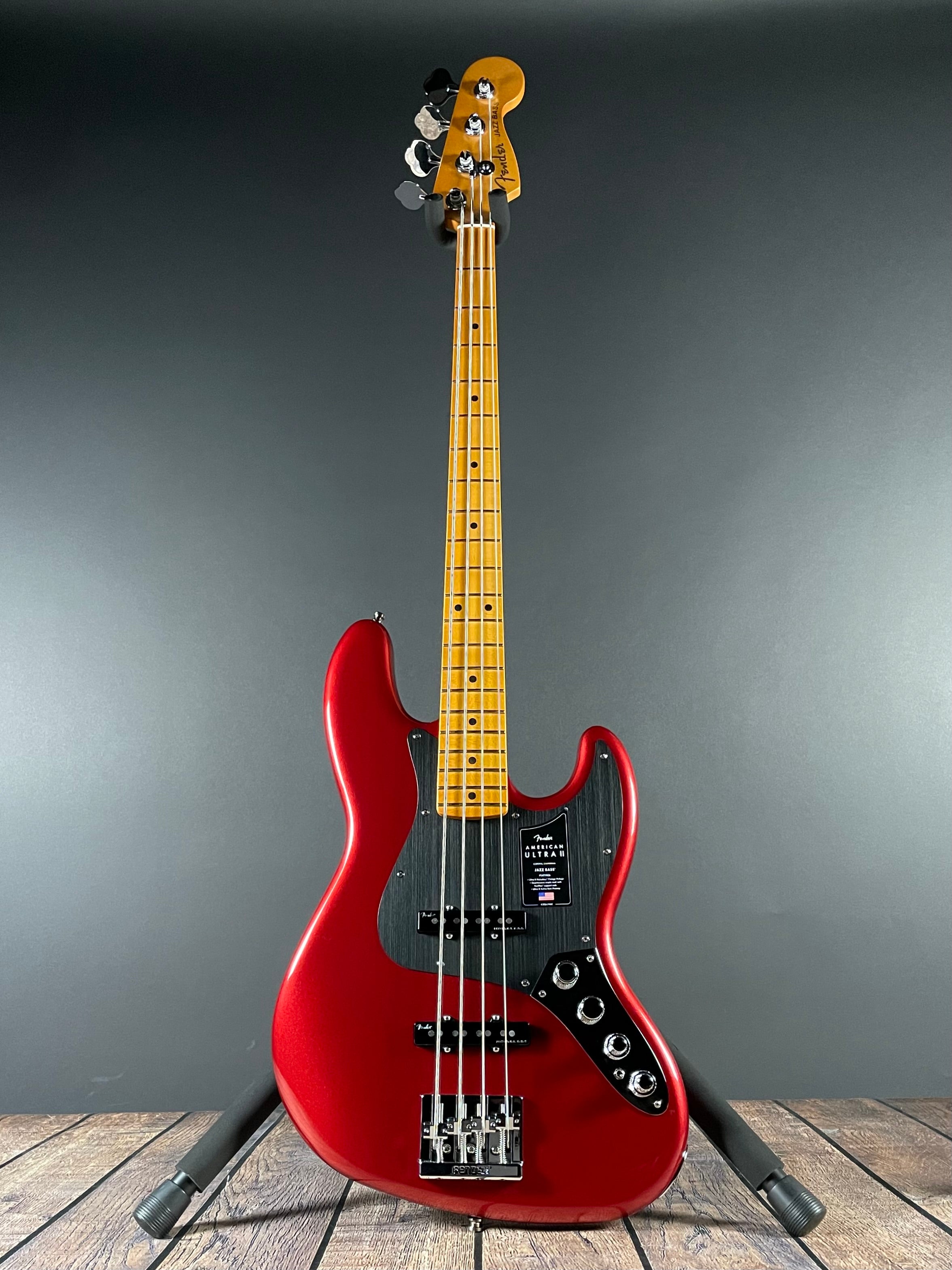 Fender American Ultra II Jazz Bass, Maple - Sinister Red