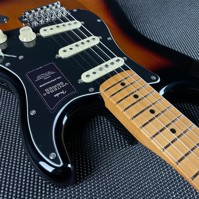 Fender Vintera II '70s Stratocaster, Maple Fingerboard- 3-Color Sunburst (MX23078543) - Metronome Music Inc.