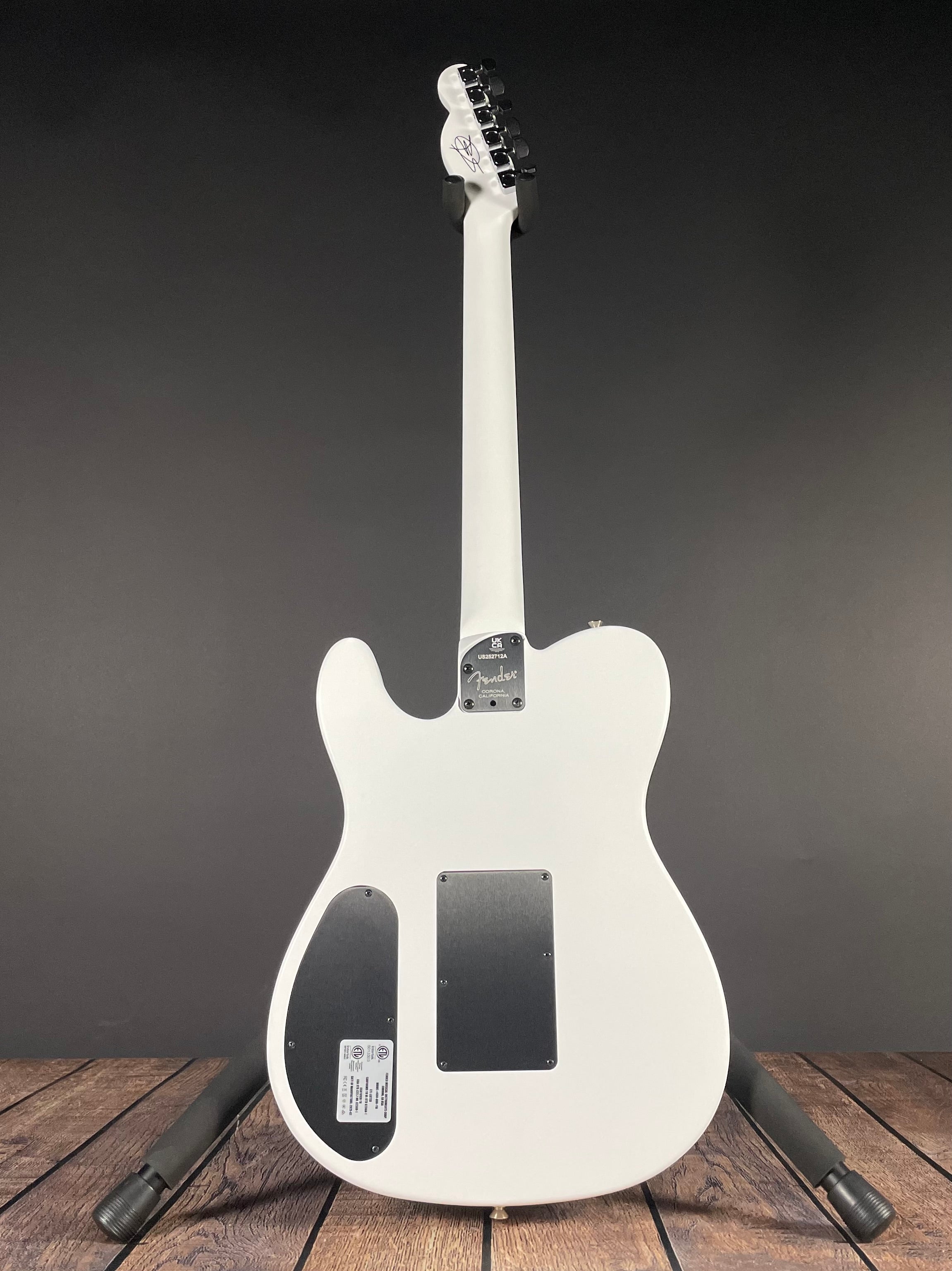 Fender Limited Edition FINNEAS American Acoustasonic Telecaster w/HSC, Ebony - Satin Arctic White