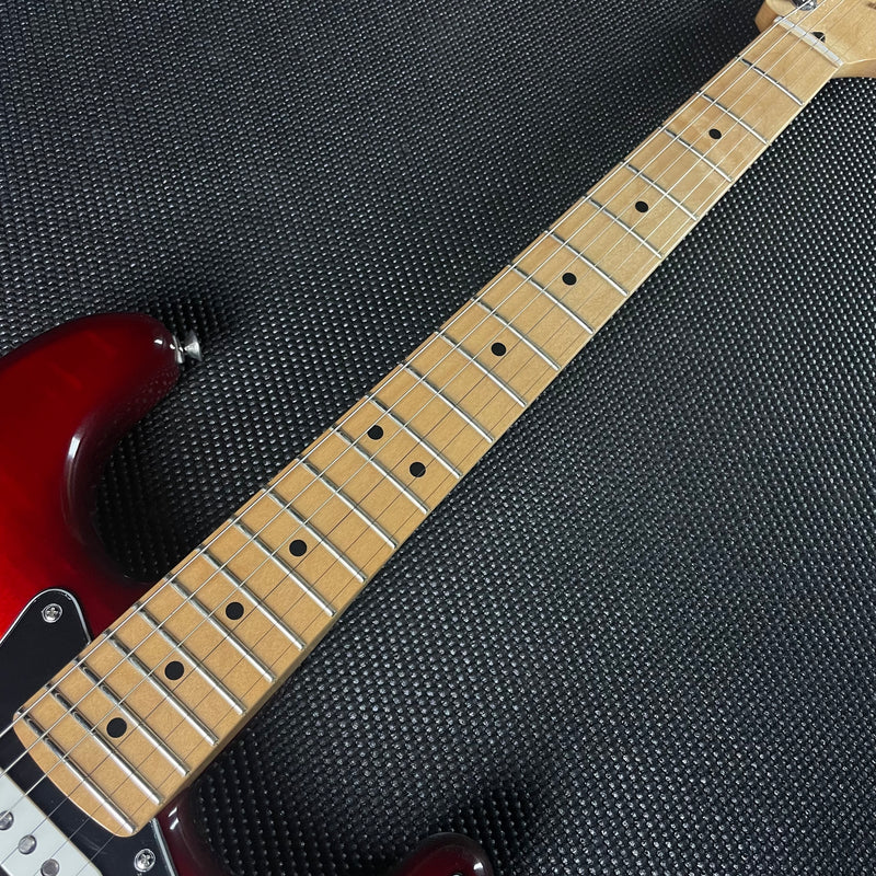 Fender Player Stratocaster Plus Top, Maple Fingerboard- Aged Cherry Burst (MX22048774) - Metronome Music Inc.