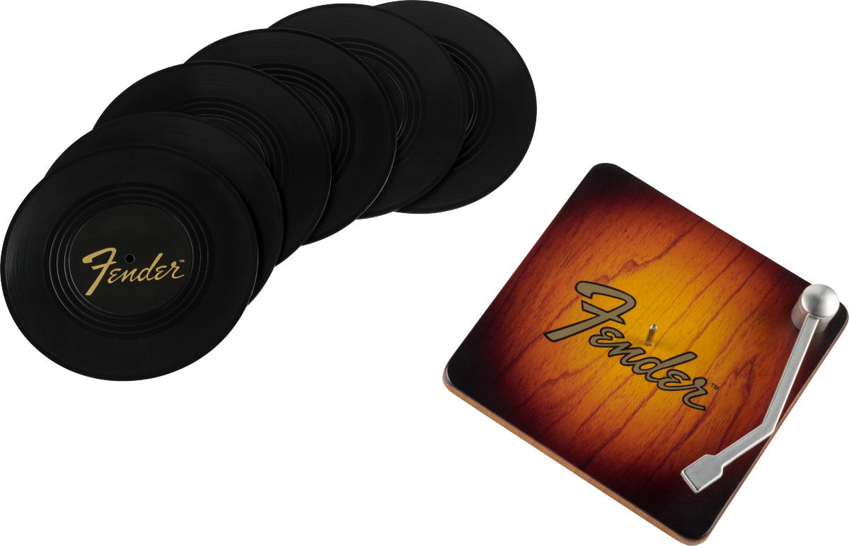 Fender Sunburst Turntable Coaster Set