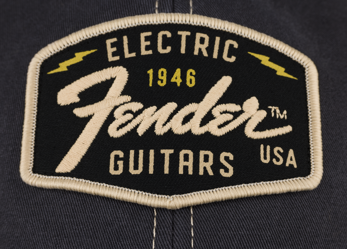 Fender Transition Logo Patch Hat, Black/Stone One Size