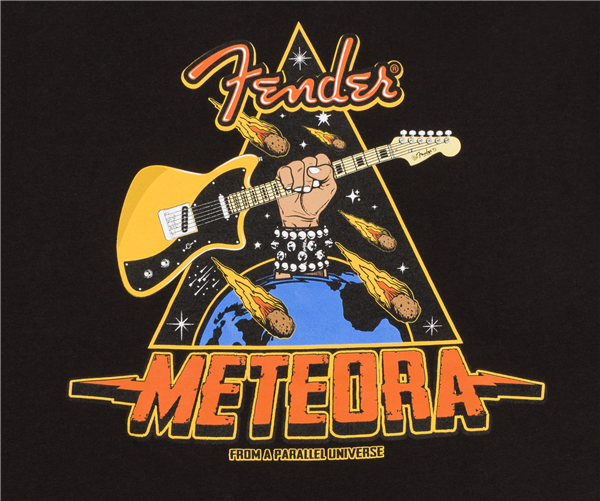 Fender Meteora T-Shirt, Black, XL