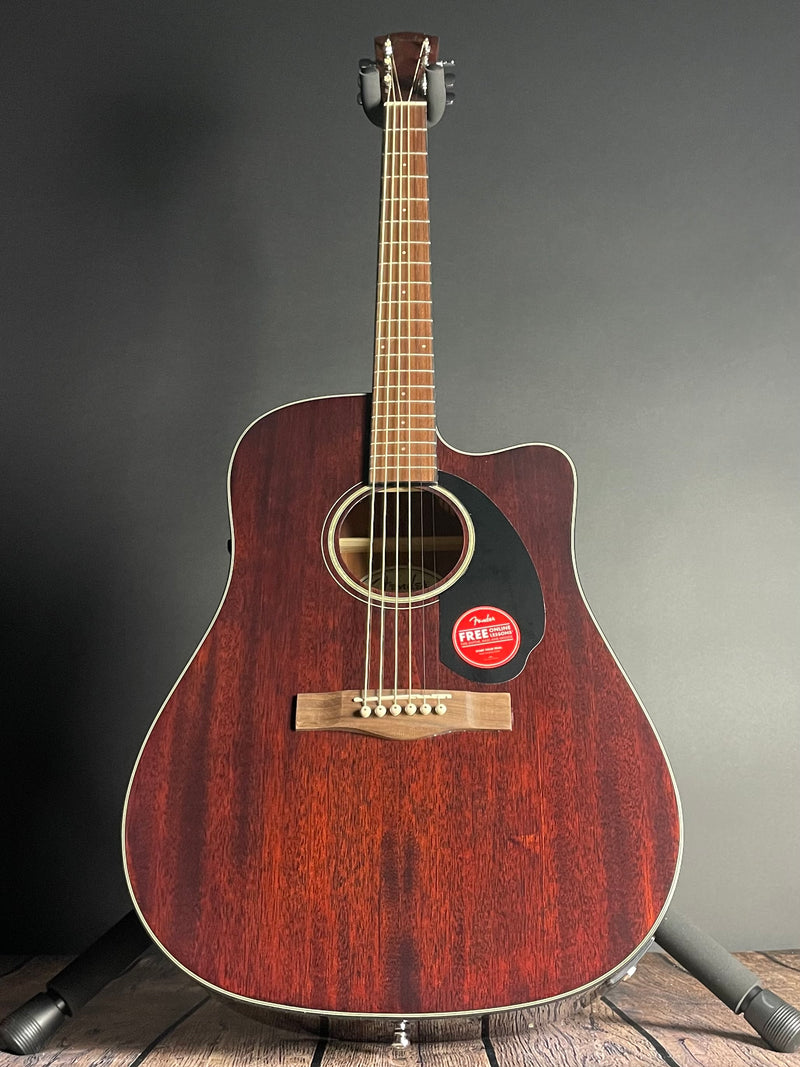 Fender CD-60SCE Dreadnought Acoustic, Walnut Fingerboard- All-Mahogany - Metronome Music Inc.