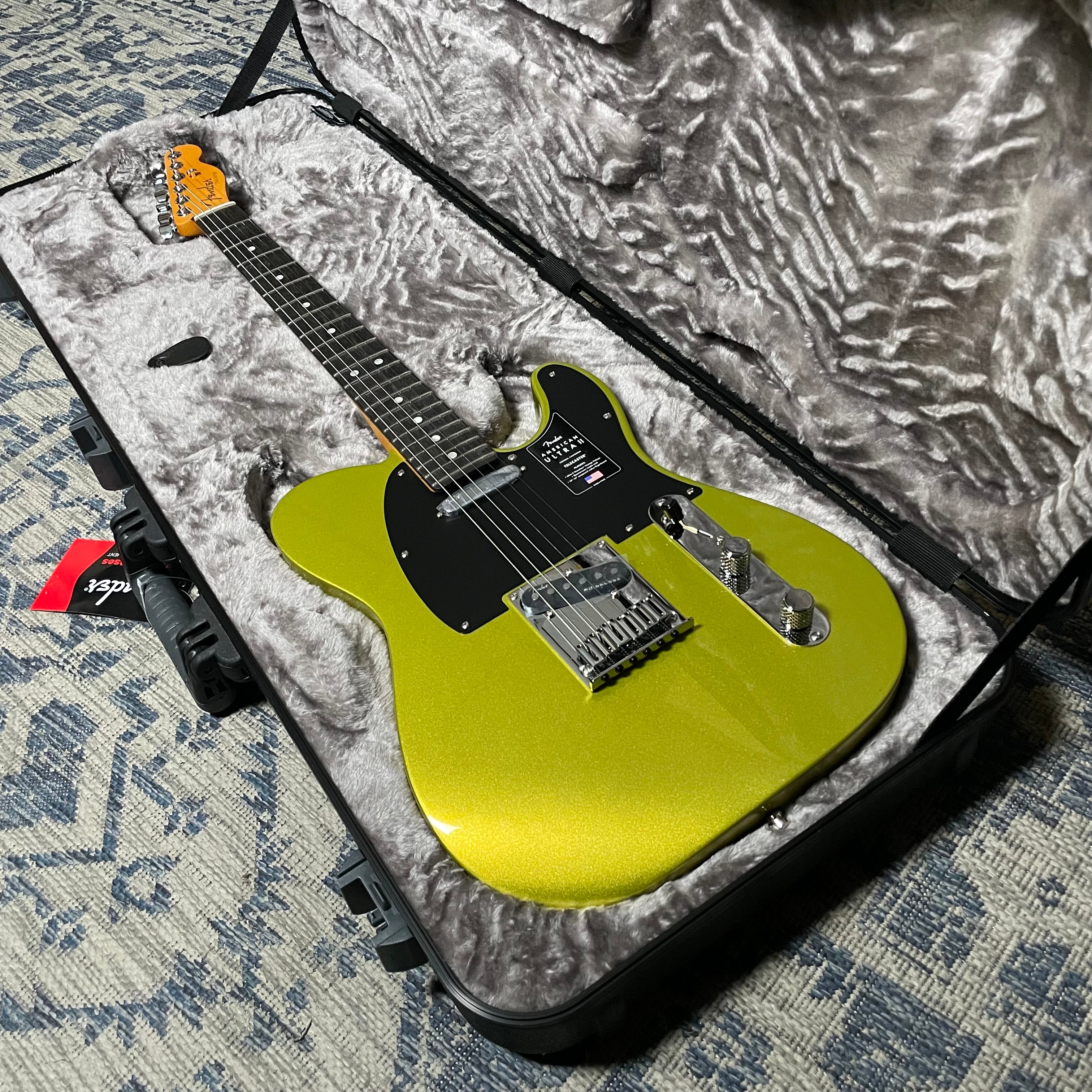 Fender American Ultra II Telecaster, Ebony - Solar Flare