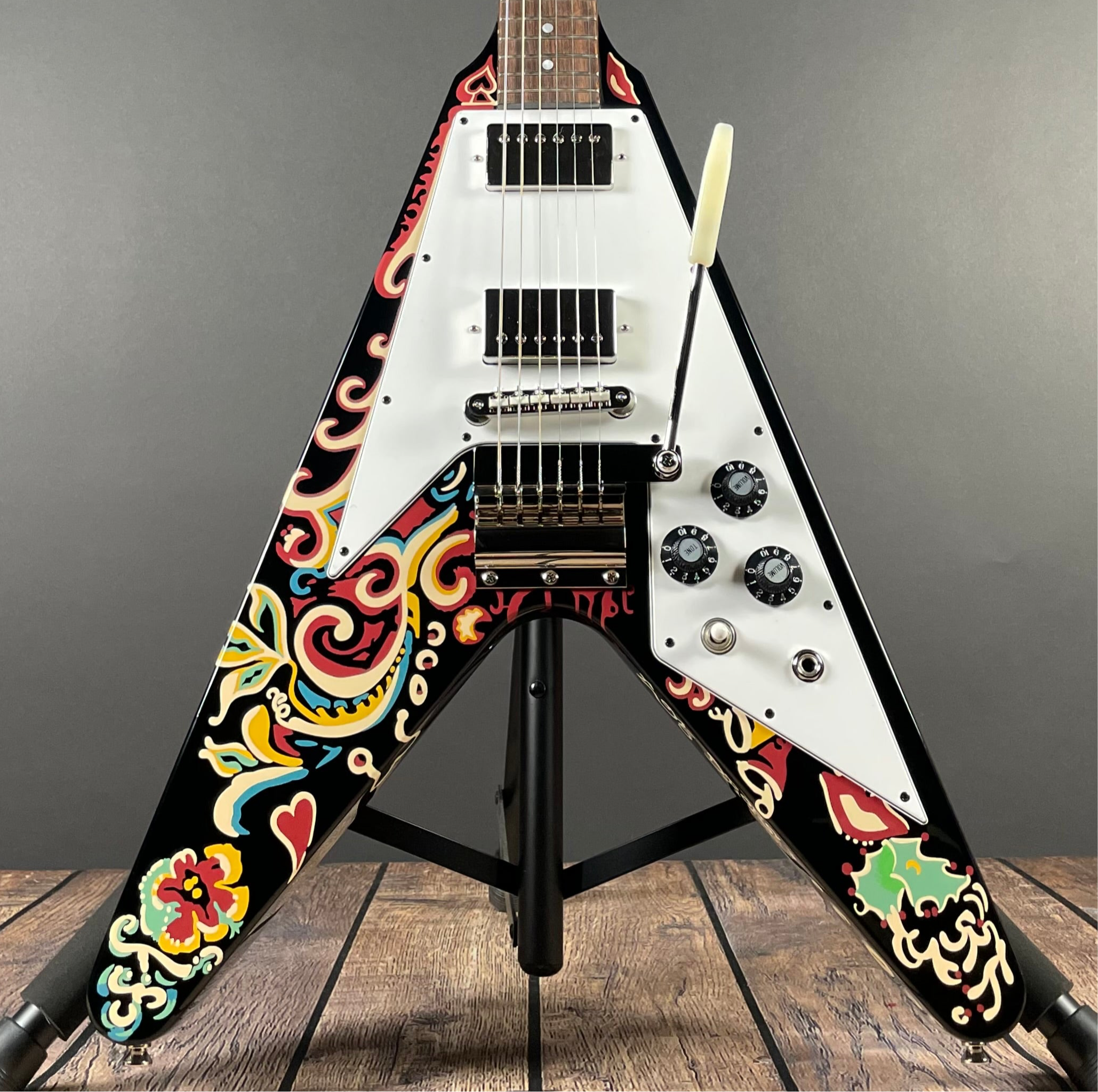 Epiphone Jimi Hendrix "Love Drops" Flying V - Ebony