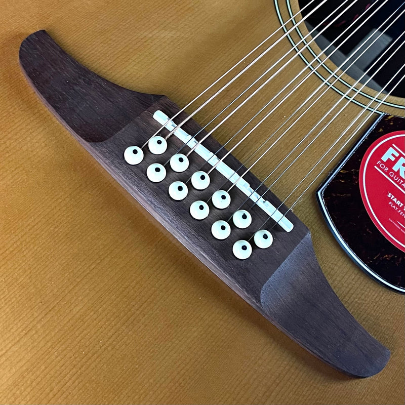 Fender Villager 12-String Acoustic w/Gig Bag, Walnut Fingerboard- Aged Natural