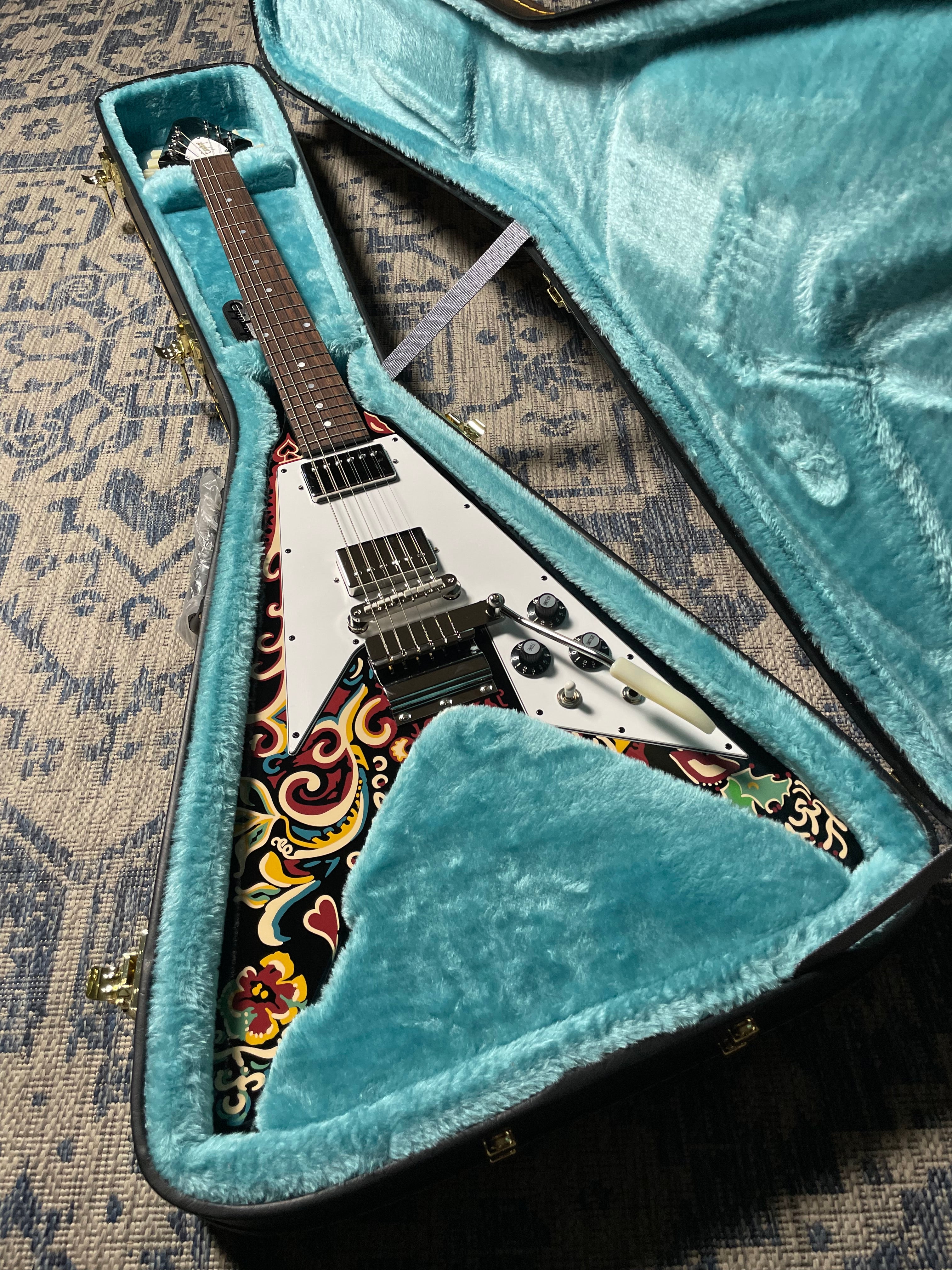 Epiphone Jimi Hendrix "Love Drops" Flying V - Ebony