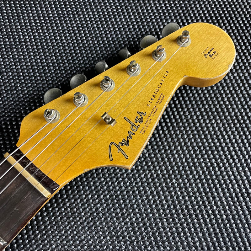 Fender Custom Shop Michael Landau Signature 1963 Stratocaster, Relic- Fiesta Red over 3-Color Sunburst (SOLD) - Metronome Music Inc.