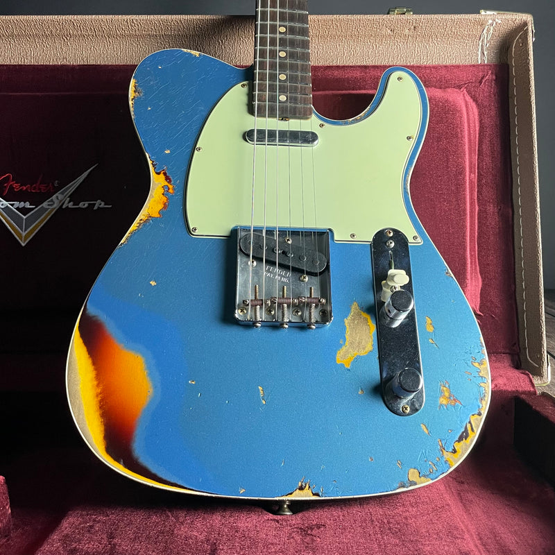 Fender Custom Shop 1960 Tele Custom, Heavy Relic- Aged Lake Placid Blue/ Chocolate 3TSB (8lbs 1oz)
