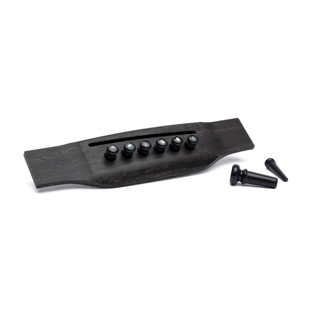 Martin Pearl Inlaid Bridge & Endpins (Black)