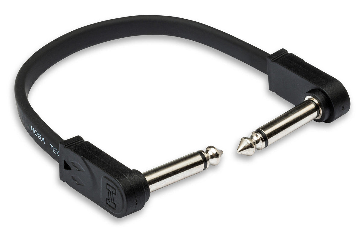 HOSA CFP-606 Flat Guitar Patch Cable, Molded Low-Profile Right-Angle To Same