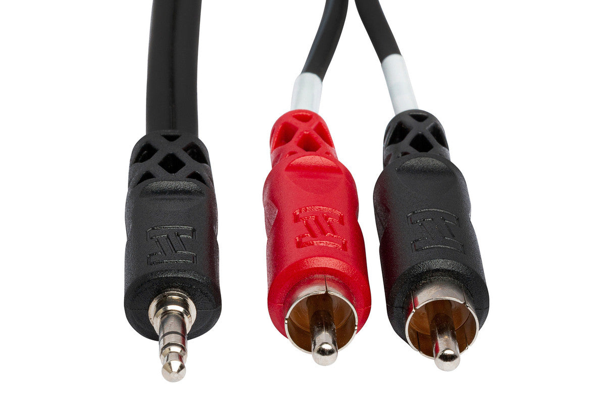 HOSA CMR-203 3' Stereo Breakout, 3.5 Mm TRS To Dual RCA