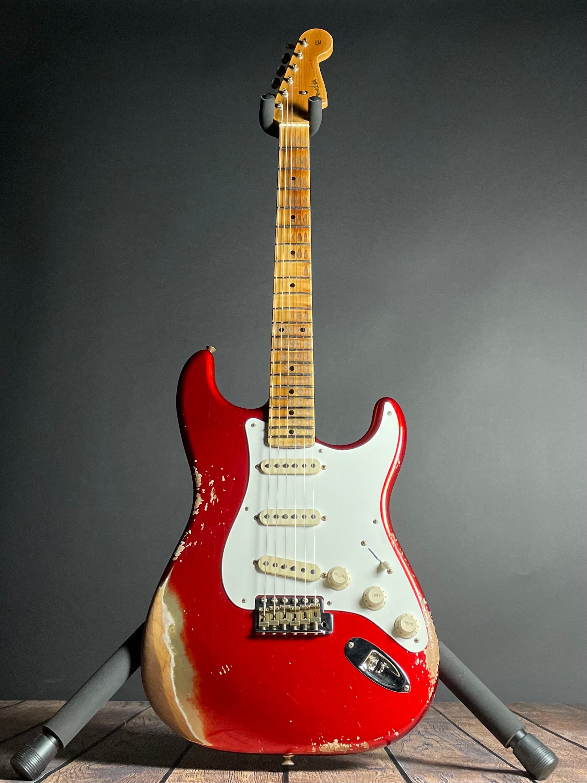 Fender Custom Shop 1958 Stratocaster, Heavy Relic-Faded Aged Candy Apple Red (7lbs 4oz)