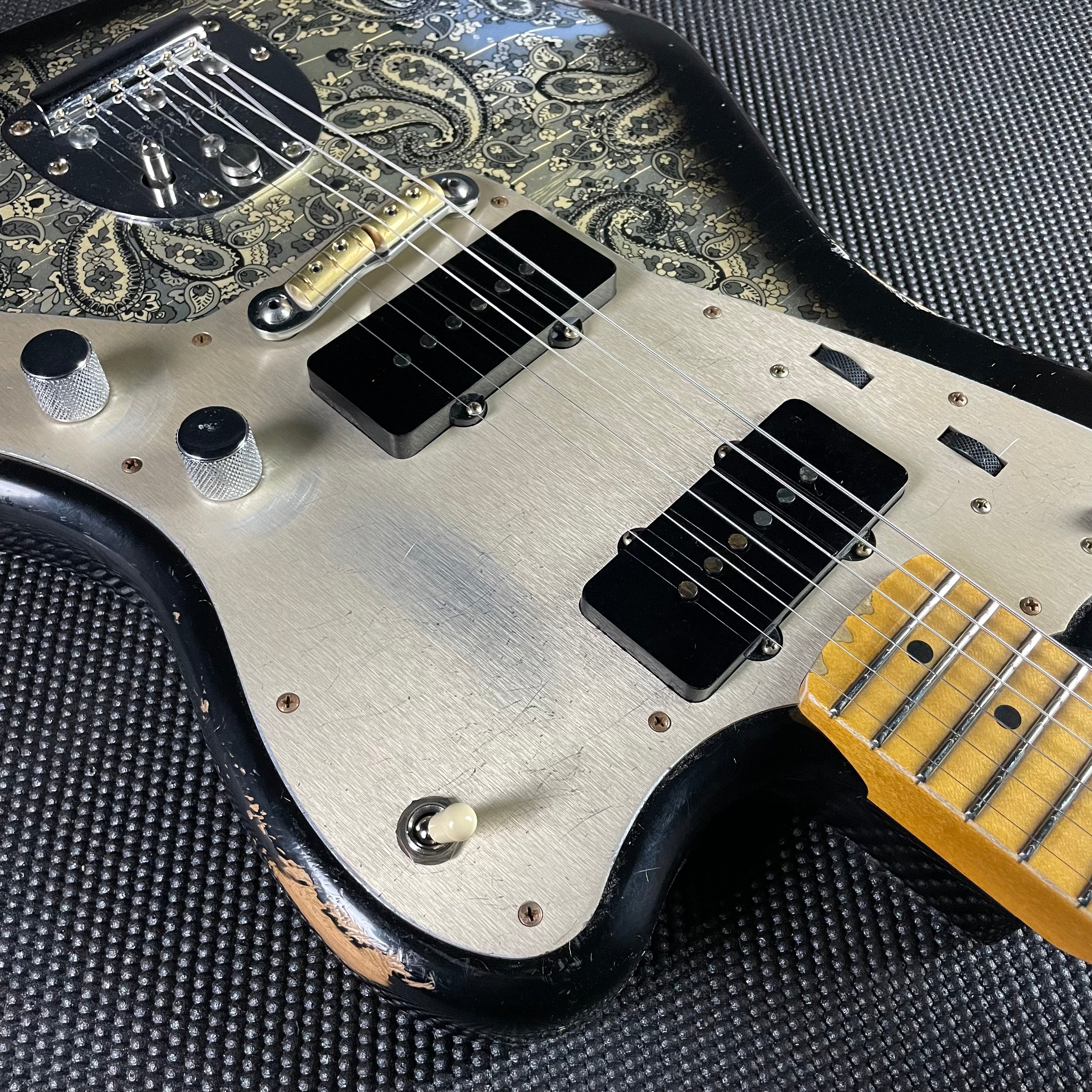 Fender Custom Shop LTD Custom Jazzmaster, Relic- Aged Black Paisley (8lbs 7oz) - Metronome Music Inc.