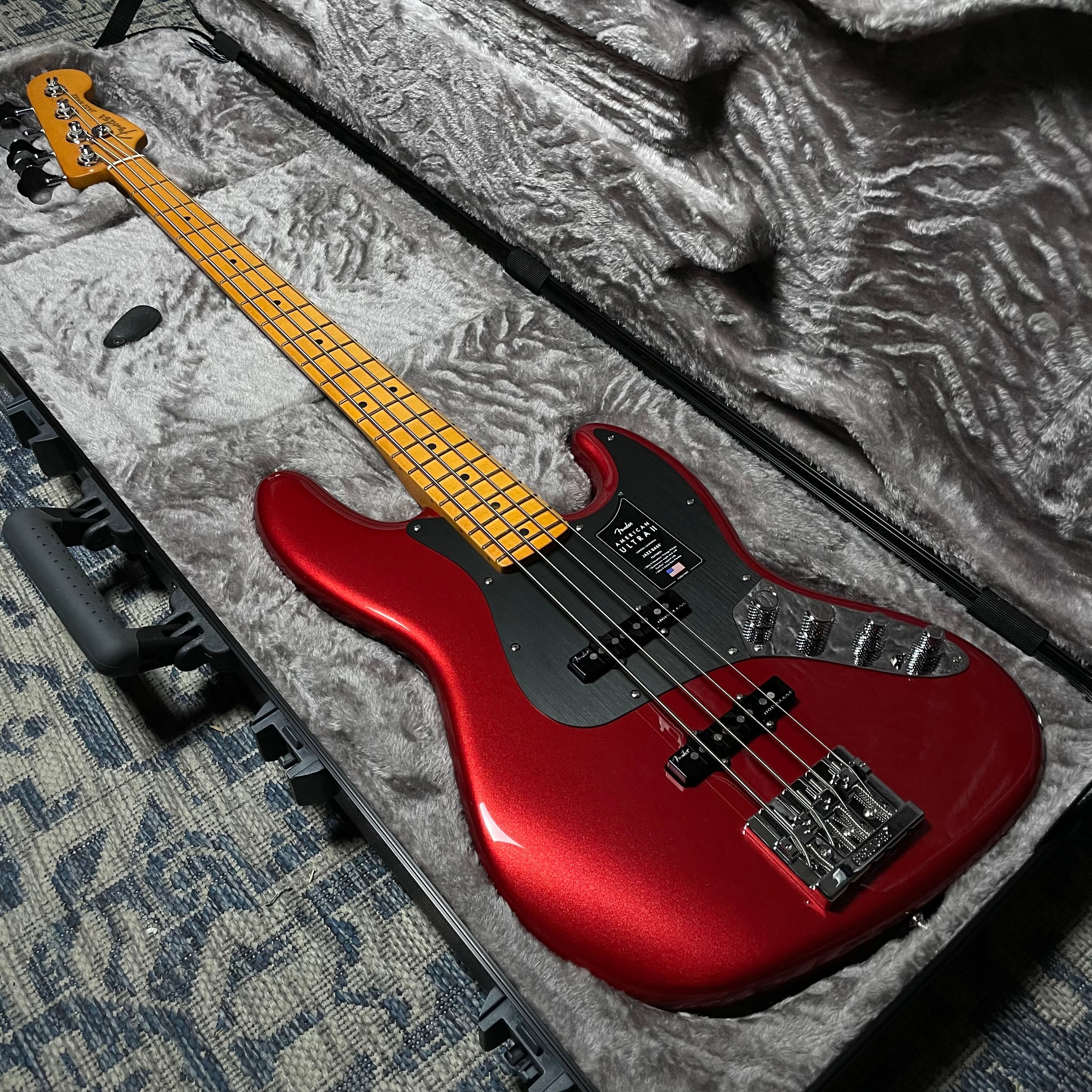 Fender American Ultra II Jazz Bass, Maple - Sinister Red