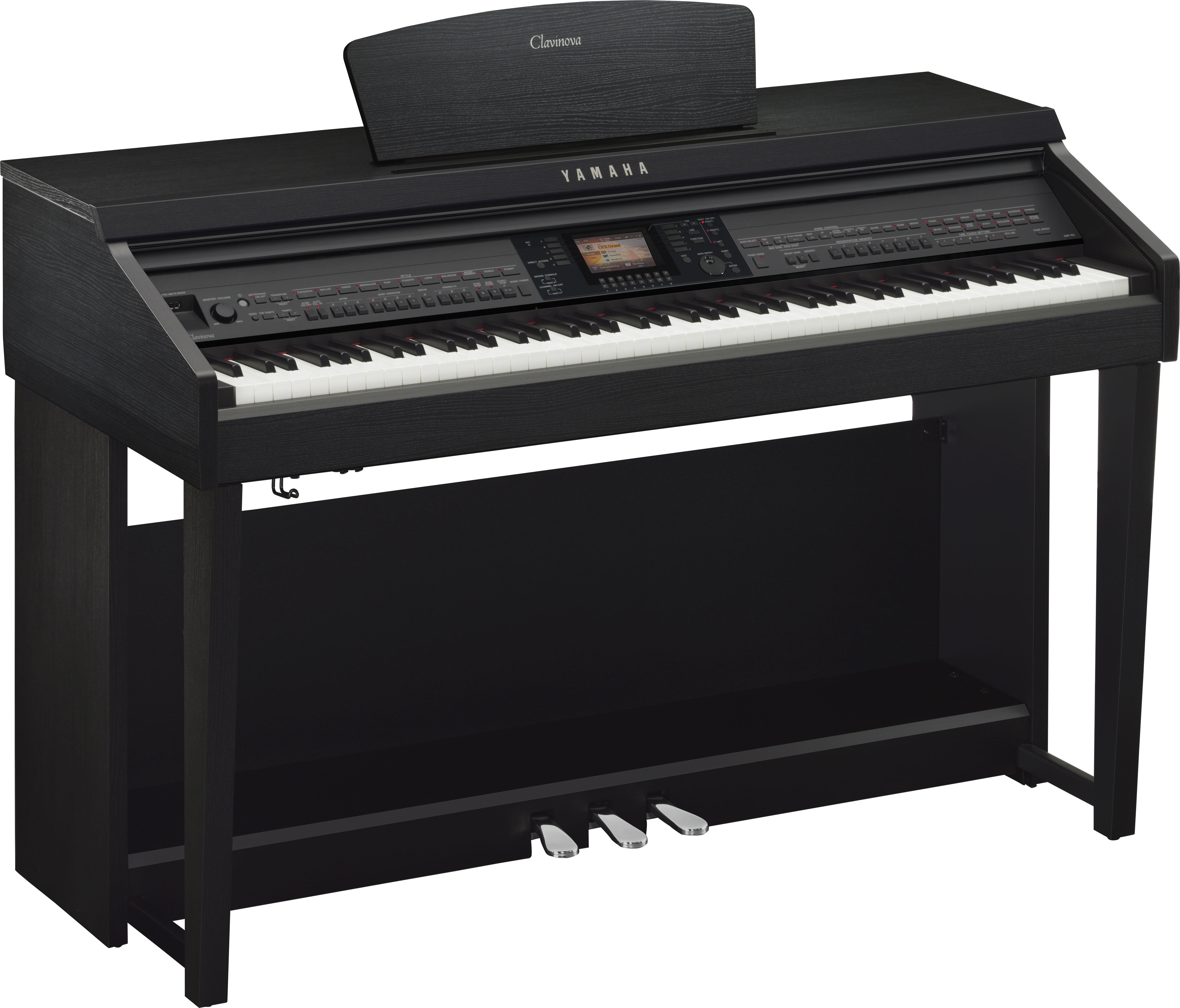 Yamaha Clavinova CVP-701 Digital Piano with Bench - Matte Black