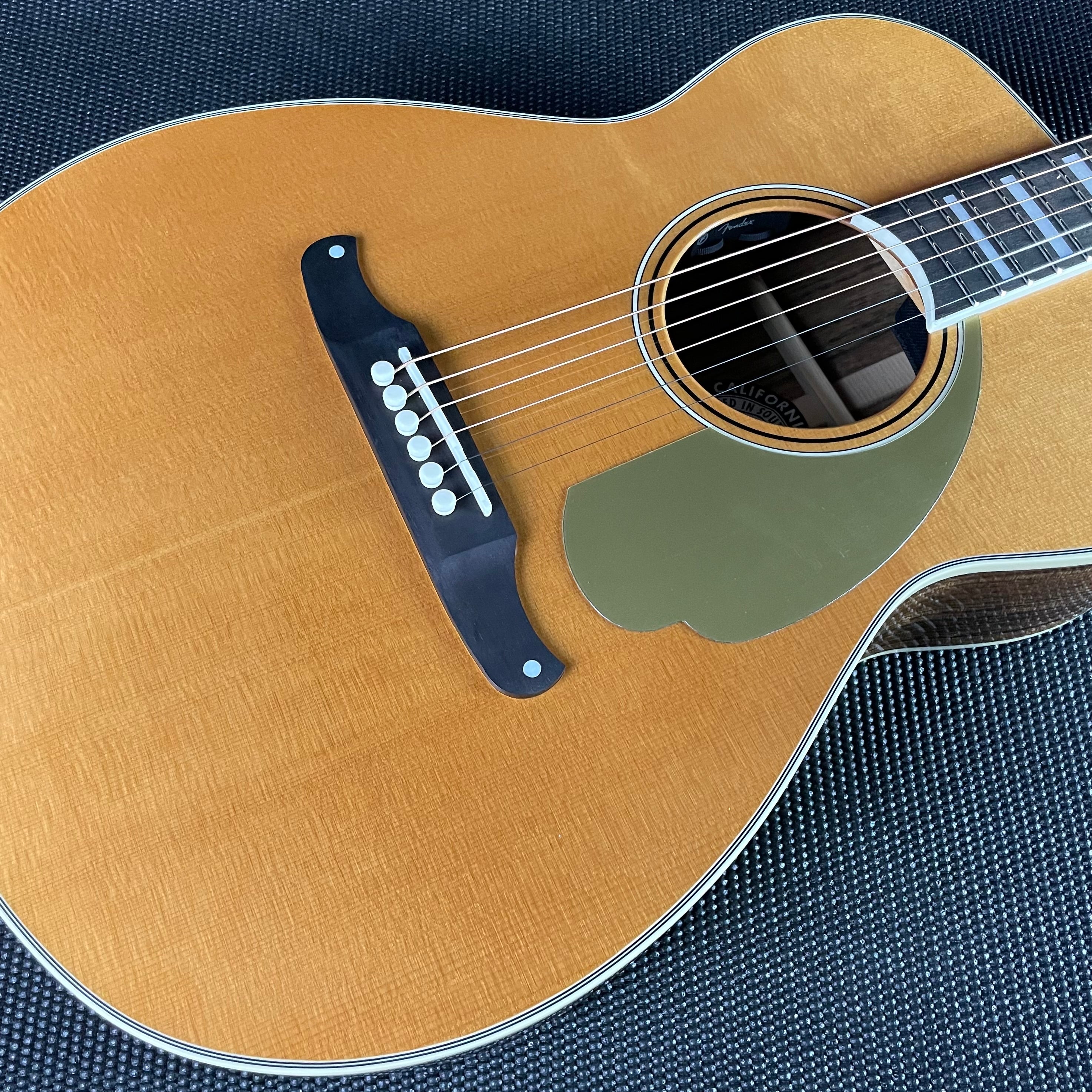 Fender Malibu Vintage Acoustic w/OHSC, Ovangkol Fingerboard- Aged Natural - Metronome Music Inc.