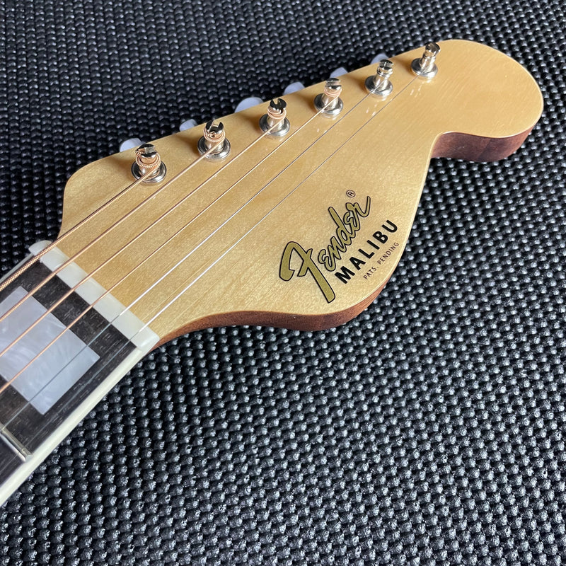 Fender Malibu Vintage Acoustic w/OHSC, Ovangkol Fingerboard- Aged Natural