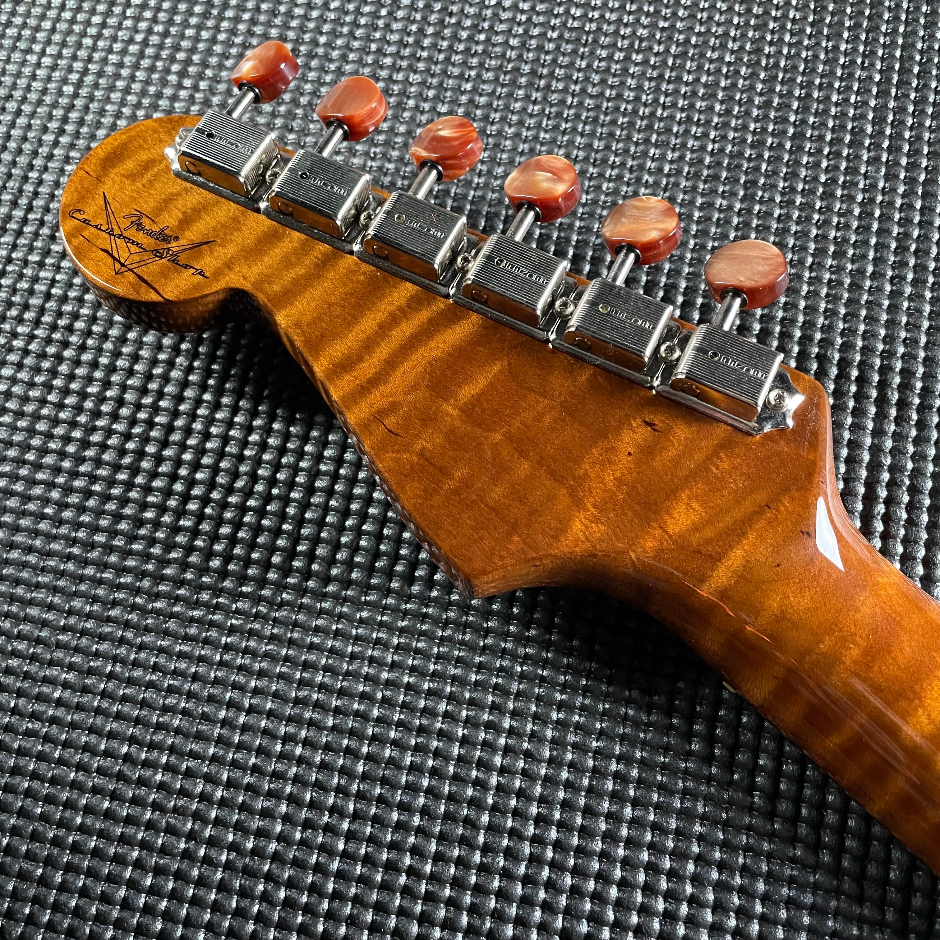 Fender Custom Shop Artisan Dual P90 Koa Strat, NOS, Rosewood Fingerboard- Aged Natural (7lbs 2oz) - Metronome Music Inc.