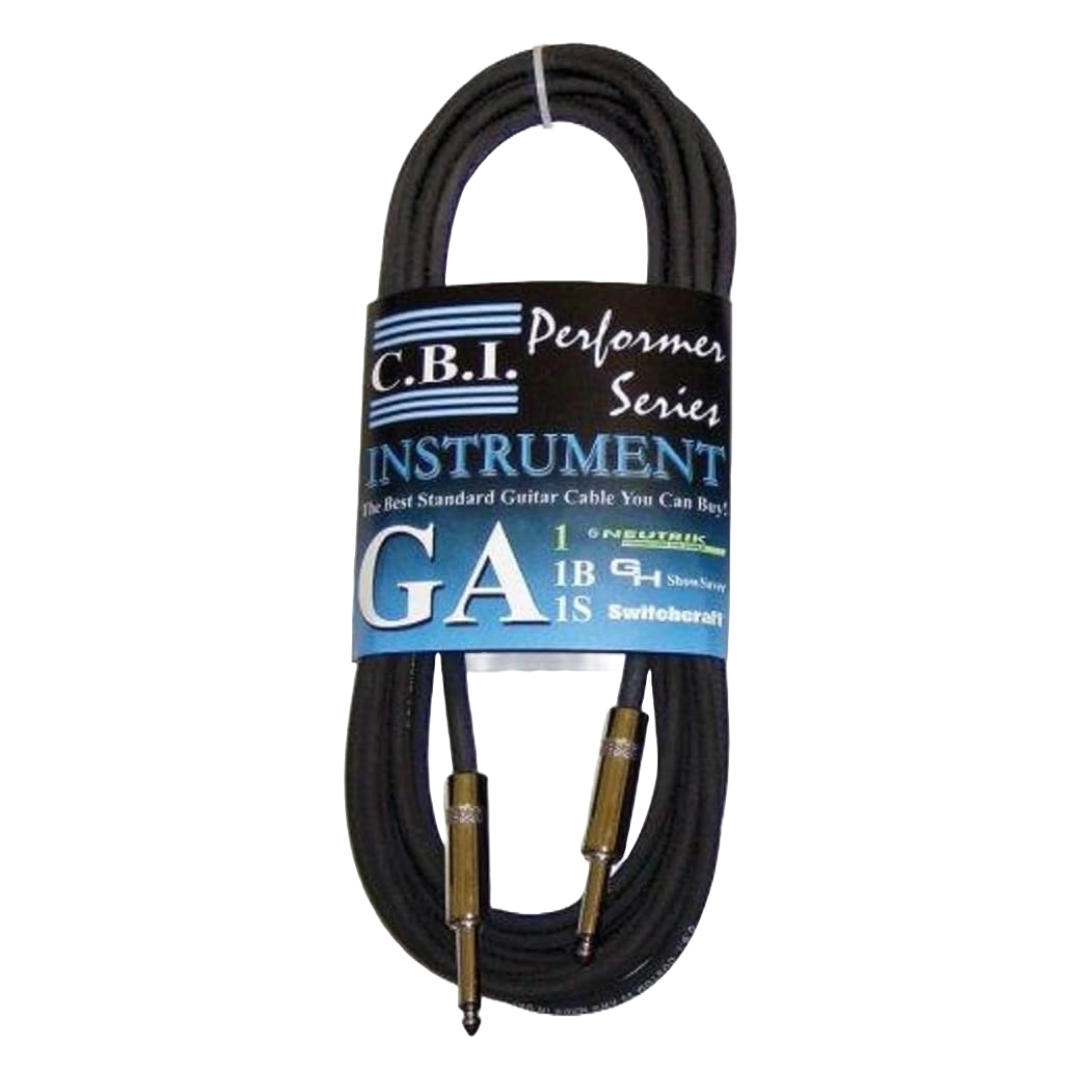 CBI GA1 1/4" to 1/4" Guitar Instrument Cable, 3 Feet
