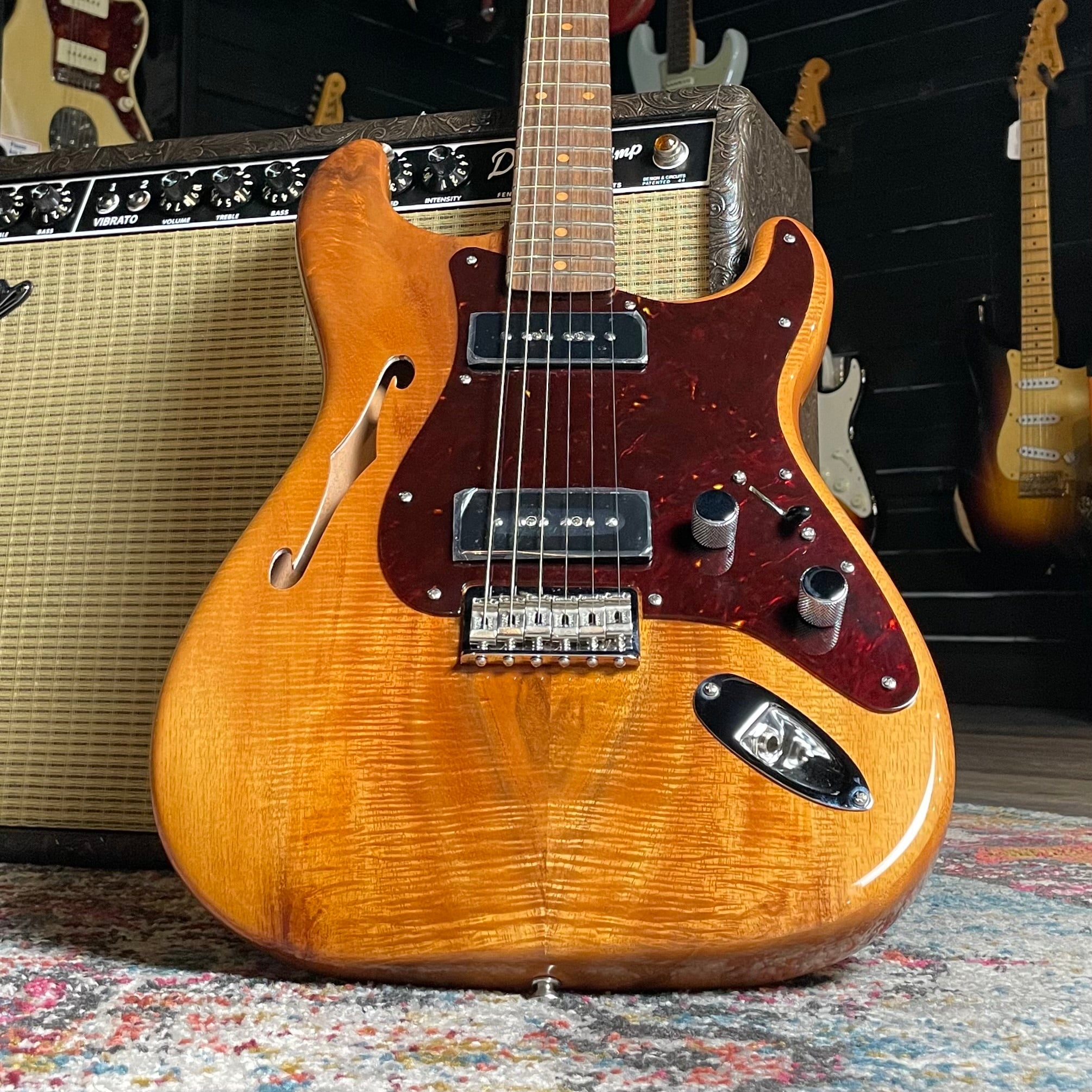 Fender Custom Shop Artisan Dual P90 Koa Strat, NOS, Rosewood Fingerboard- Aged Natural (7lbs 2oz)