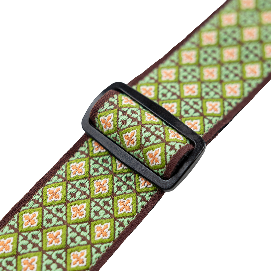 Levy's Original Hootenanny Series Guitar Strap - Jacquard Green