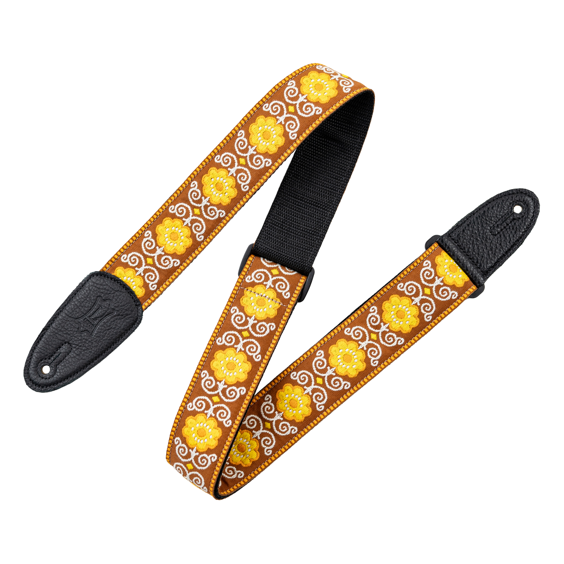 Levy's Original Hootenanny Series Guitar Strap - Jacquard Yellow