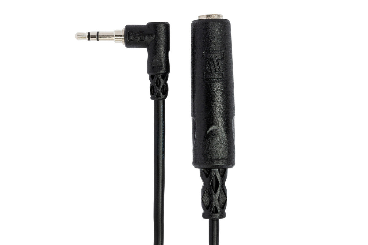 HOSA MHE-100.5 Headphone Adaptor, 1/4 In TRS To Right-Angle 3.5 Mm TRS