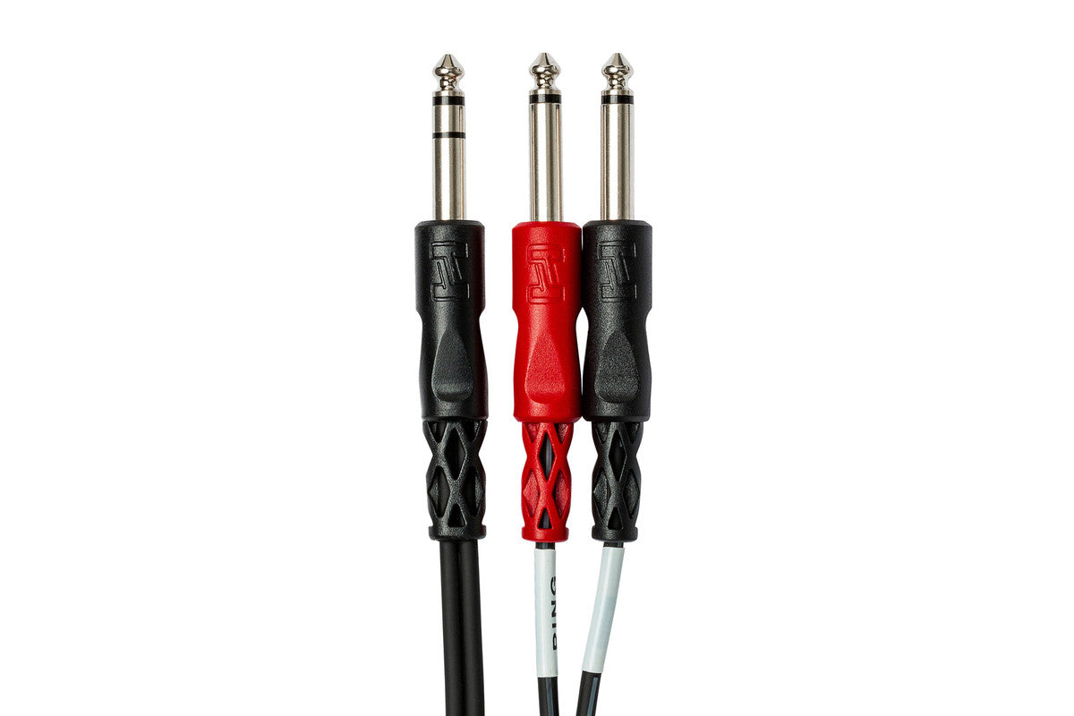 HOSA STP-202 6' Insert Cable, 1/4 In TRS To Dual 1/4 In TS