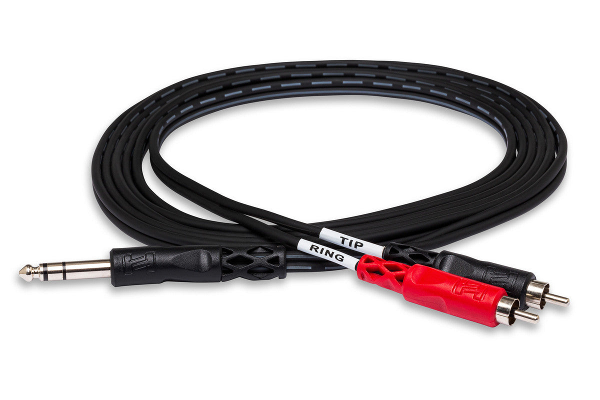 HOSA TRS-202 6' Insert Cable, 1/4 In TRS To Dual RCA