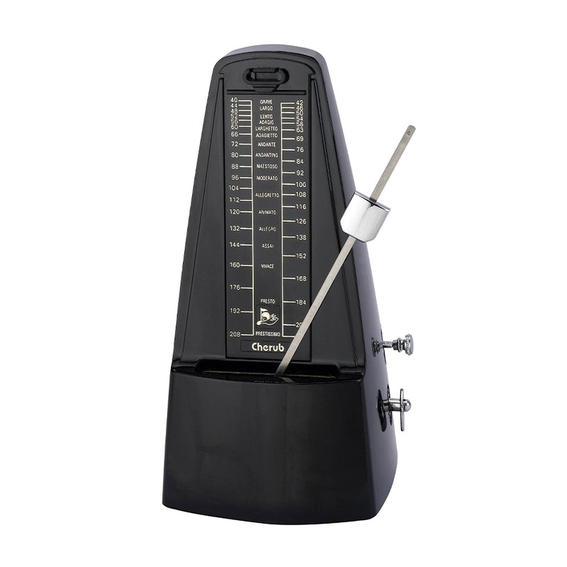 Cherub WSM-330 Mechanical Metronome, Black - Metronome Music Inc.