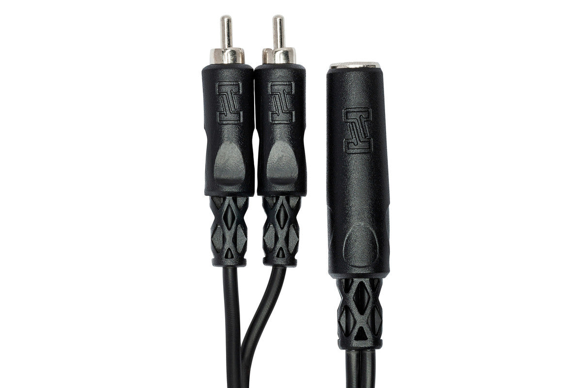 HOSA YPR-131 Y Cable, 1/4 In TSF To Dual RCA