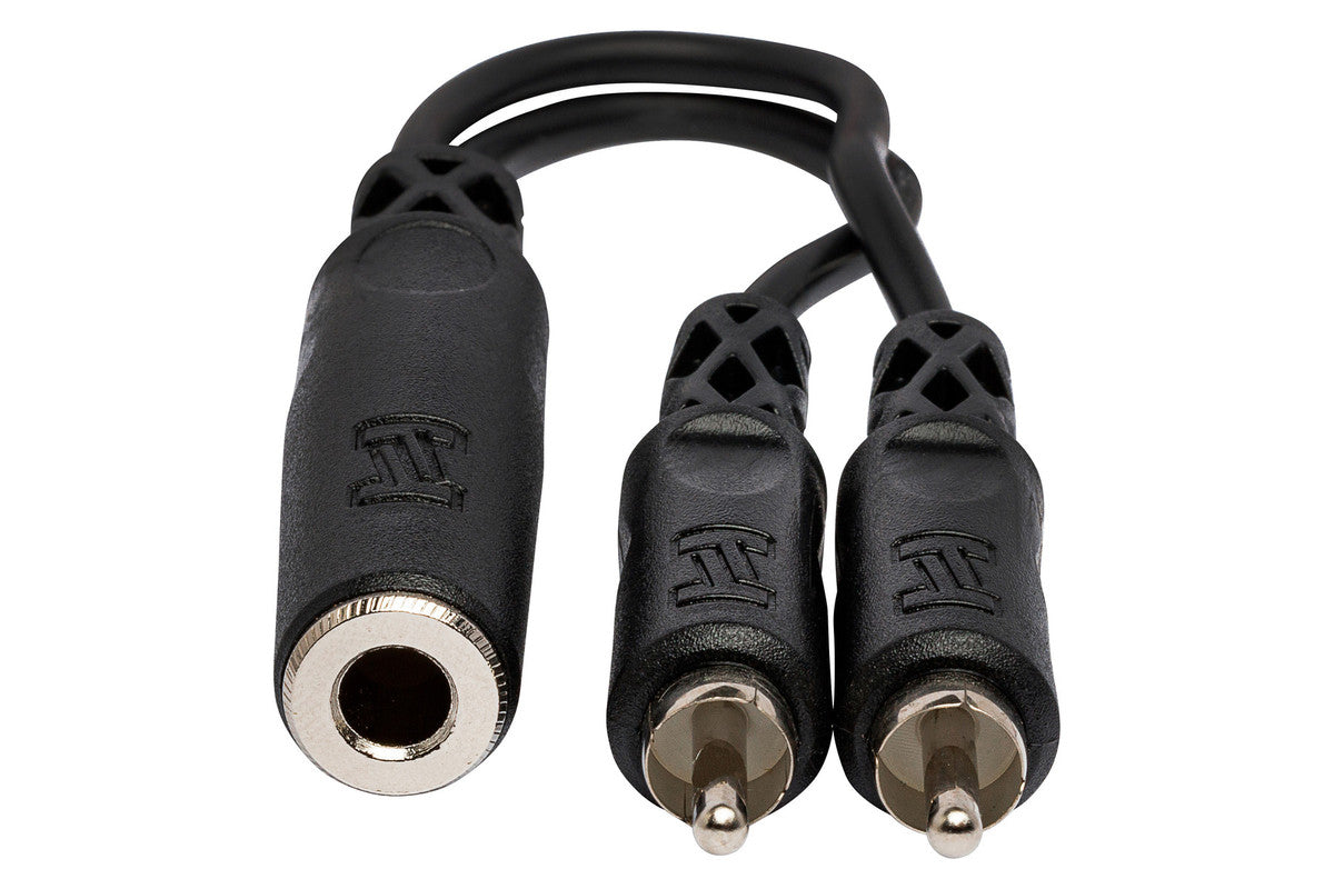 HOSA YPR-131 Y Cable, 1/4 In TSF To Dual RCA