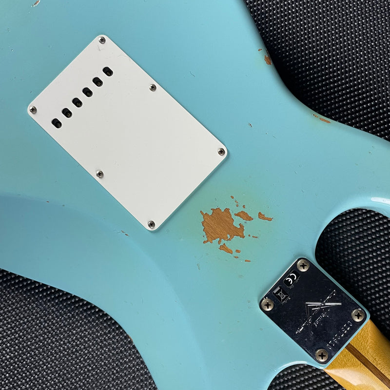 Fender Custom Shop 1957 Stratocaster, Relic- Faded Aged Daphne Blue  (8lbs 1oz)