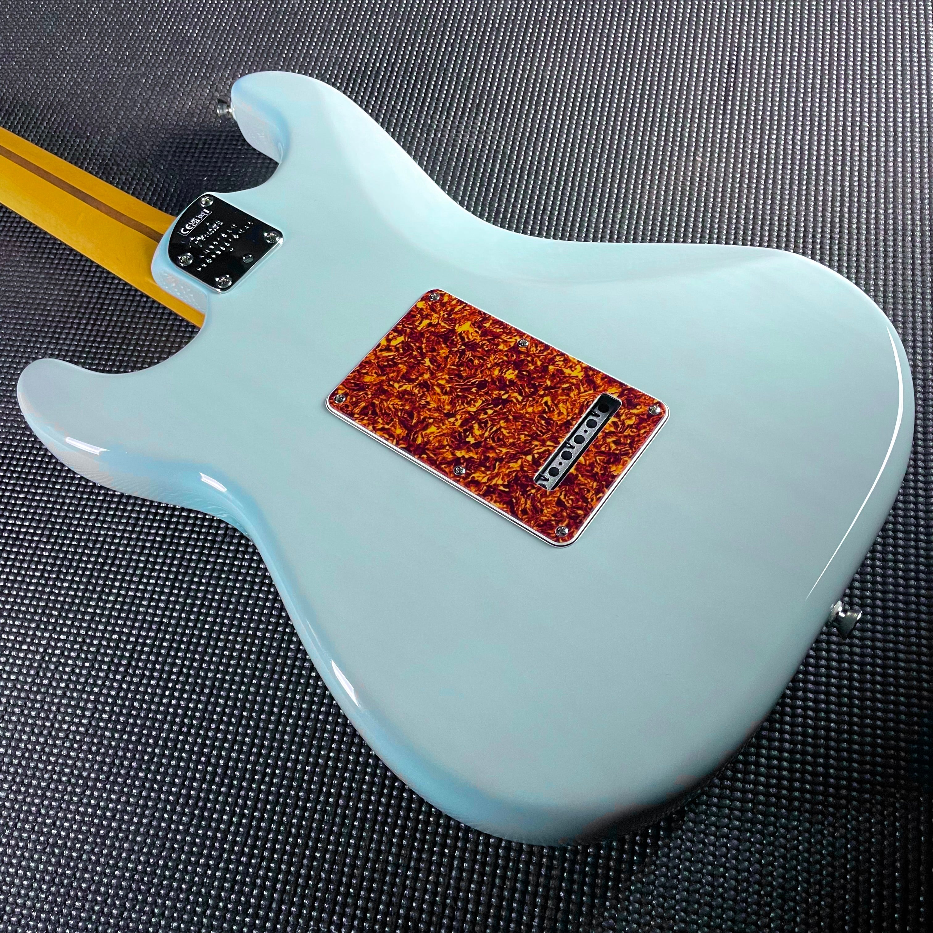 Fender American Professional II Stratocaster Thinline, Rosewood- Transparent Daphne Blue (US240016089) - Metronome Music Inc.