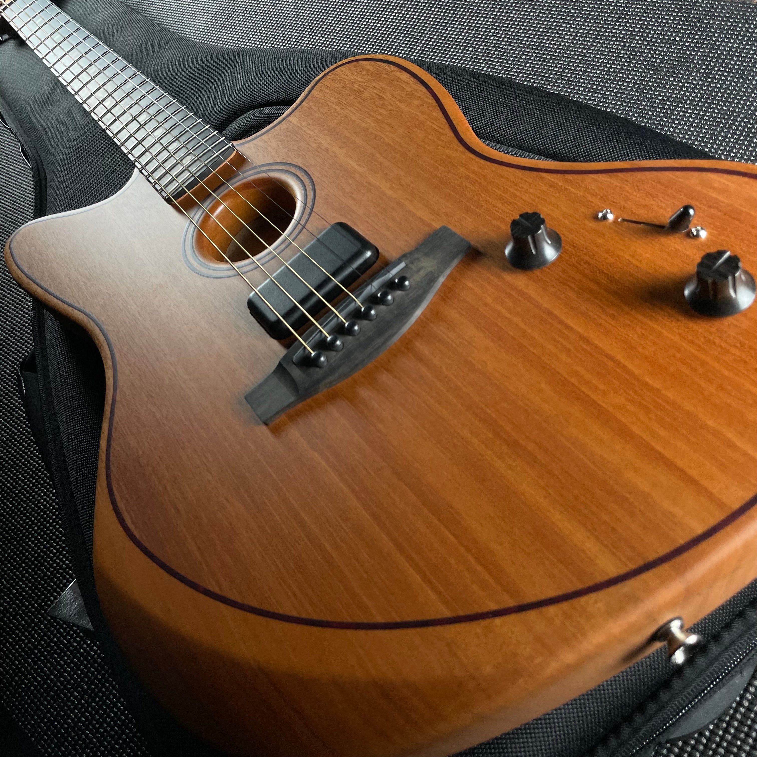 Fender American Acoustasonic Jazzmaster All-Mahogany, Ebony Fingerboard-Natural - Metronome Music Inc.