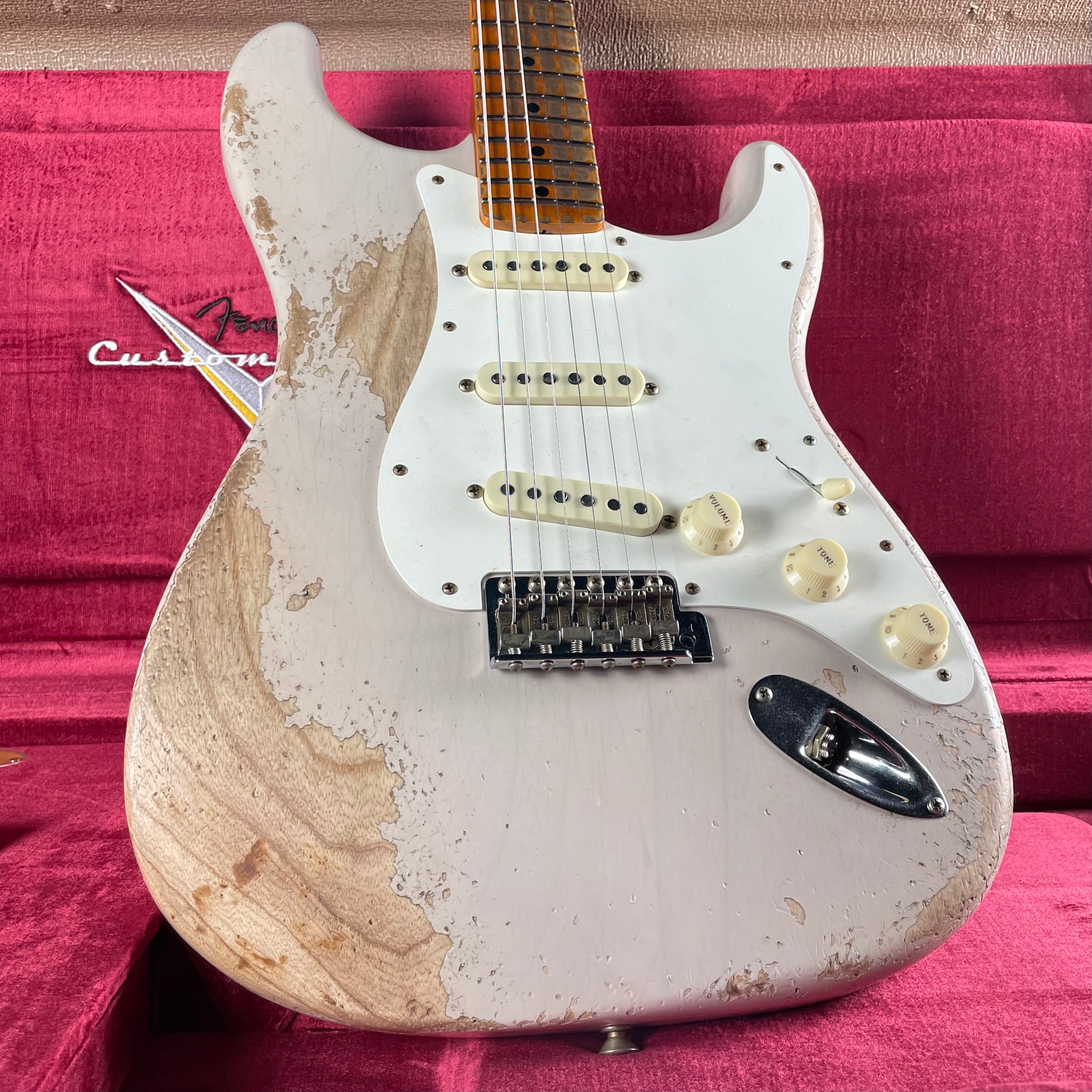 Fender Custom Shop LTD Red Hot Stratocaster, Super Heavy Relic- Aged Dirty White Blonde (7lbs 7oz) - Metronome Music Inc.