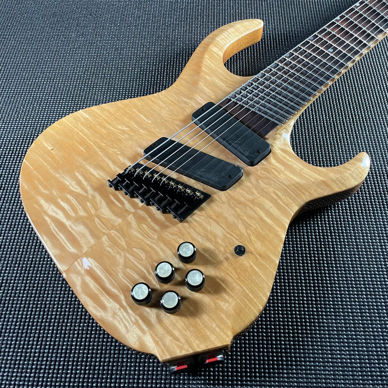 Conklin Custom Shop Sidewinder 9-String Guitar, Scalloped Multi-Scale Fingerboard- Quilted Maple Top (SOLD) - Metronome Music Inc.