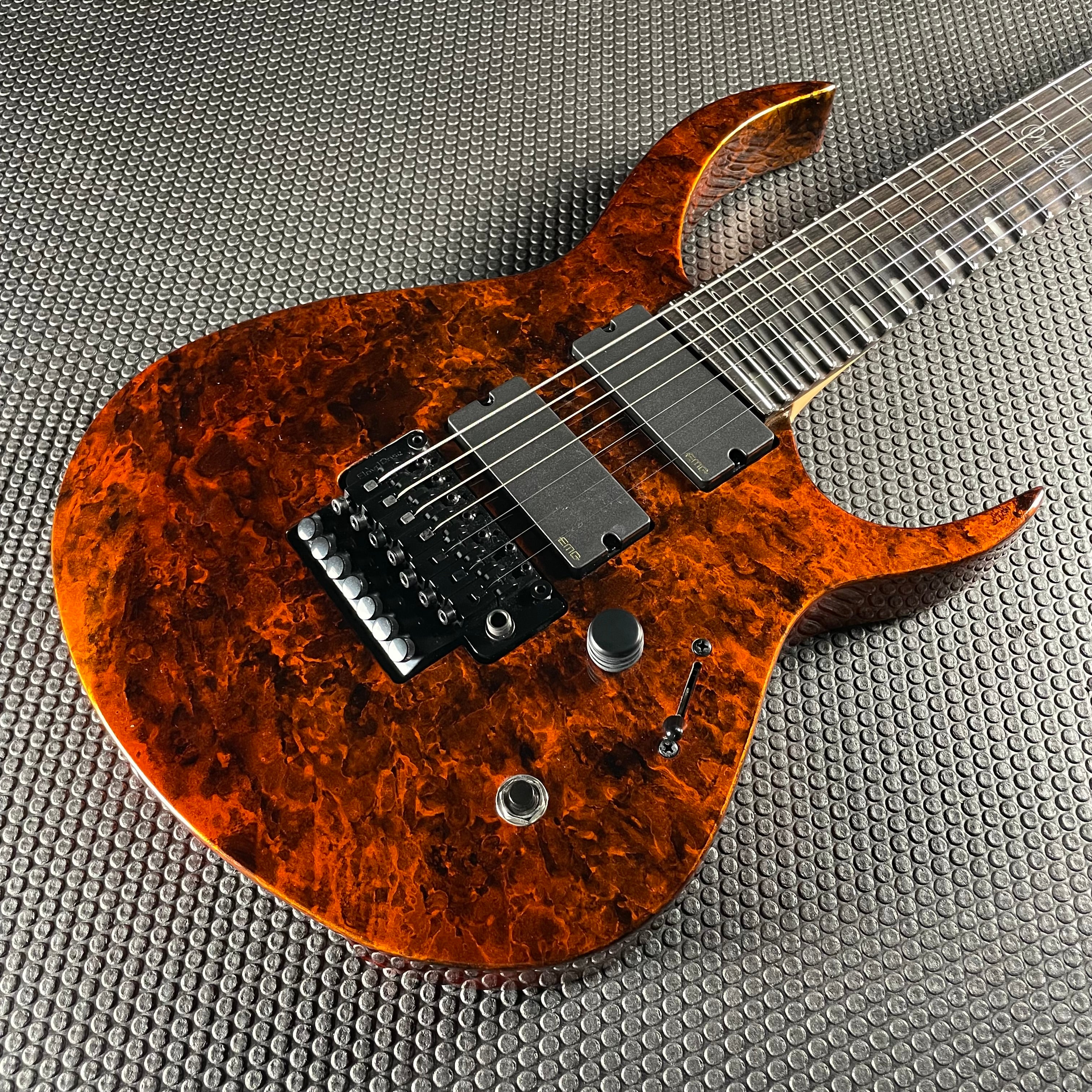 Ormsby RC-One 7-String, Rusty Cooley w/OHSC- Orange Marblizer (2021)