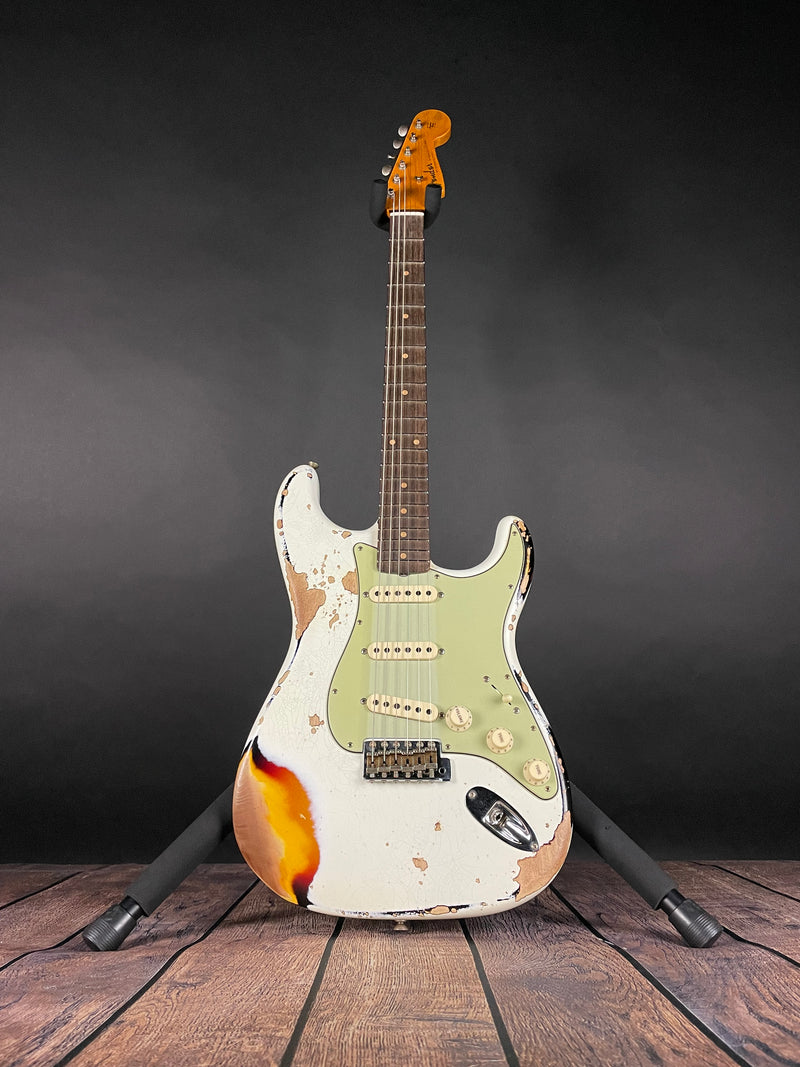 Fender Custom Shop LTD '62 Stratocaster, Heavy Relic- Aged Olympic White over 3TSB (8lbs 0oz)