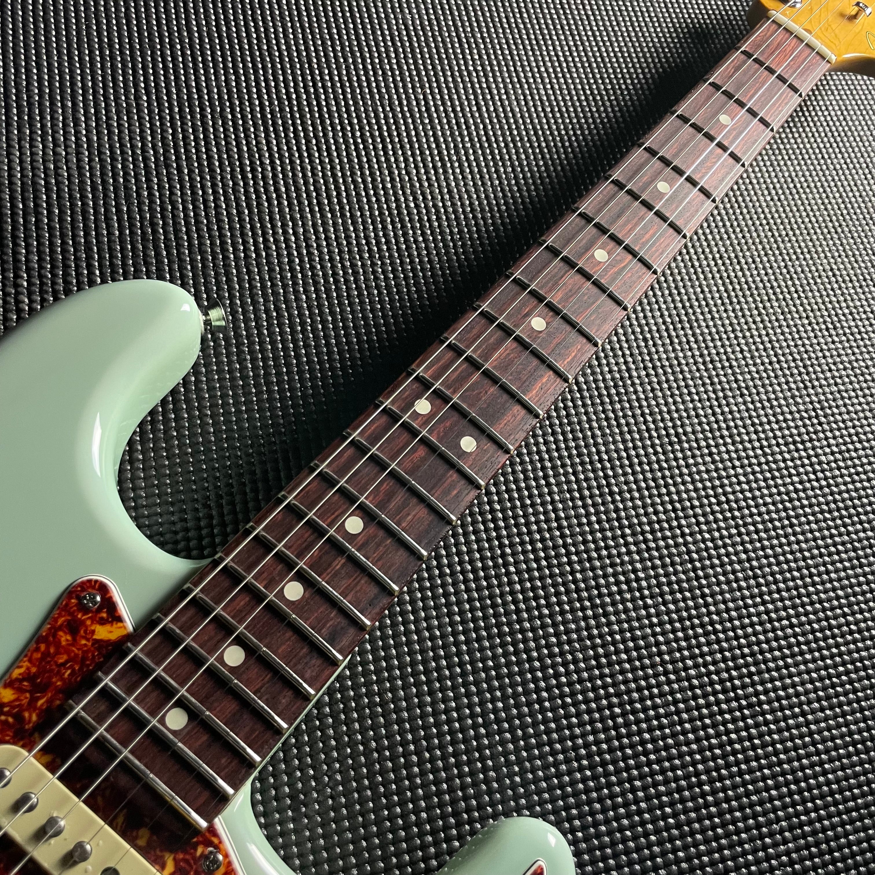 Fender American Professional II Stratocaster Thinline, Rosewood- Transparent Surf Green (US240016089) - Metronome Music Inc.