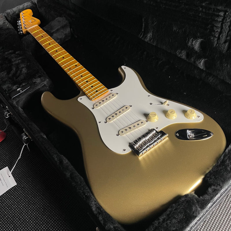 Fender Lincoln Brewster Stratocaster, Maple- Aztec Gold (LB01458) - Metronome Music Inc.