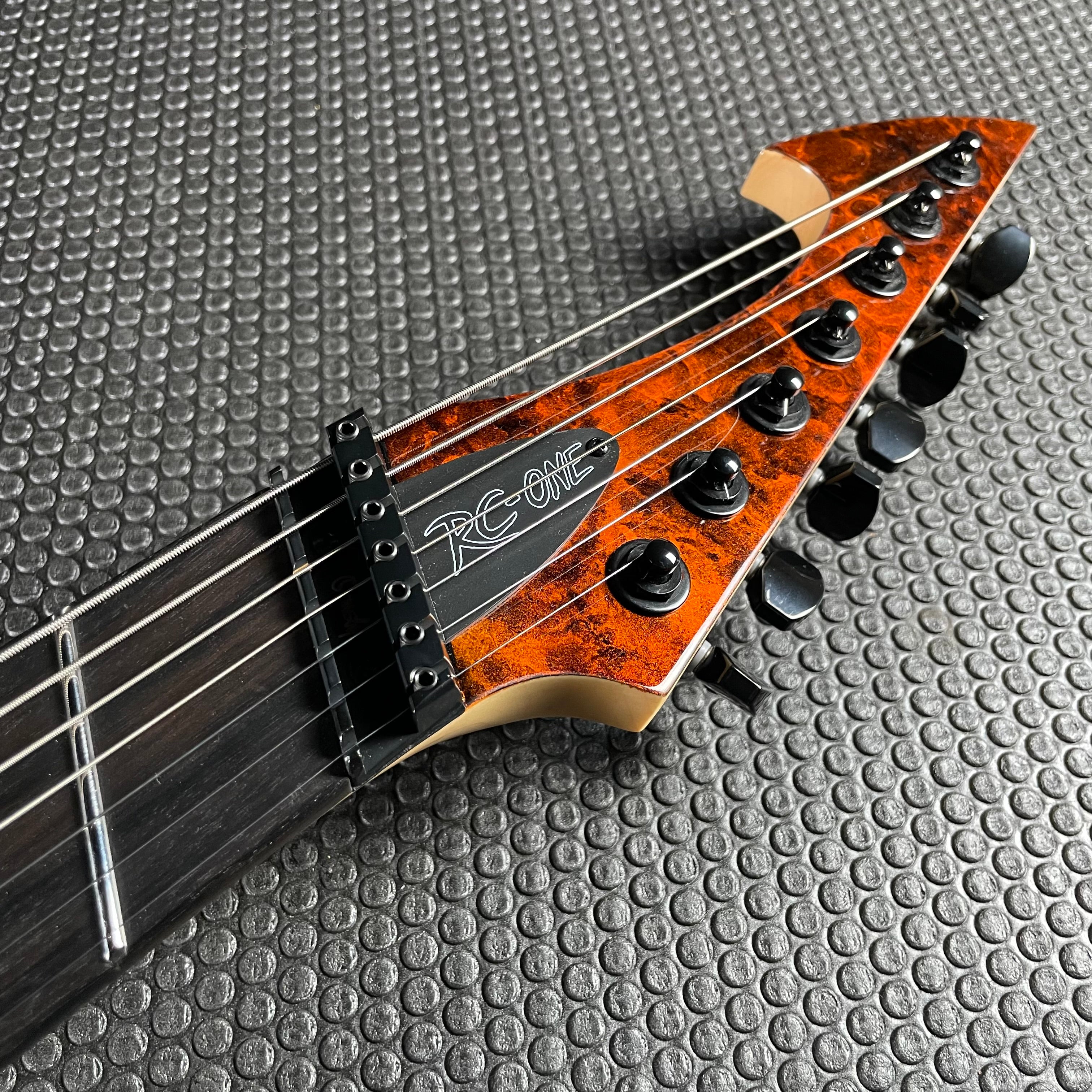 Ormsby RC-One 7-String, Rusty Cooley w/OHSC- Orange Marblizer (2021)