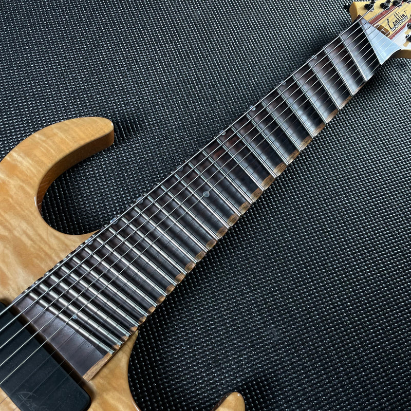 Conklin Custom Shop Sidewinder 9-String Guitar, Scalloped Multi-Scale Fingerboard- Quilted Maple Top (SOLD)