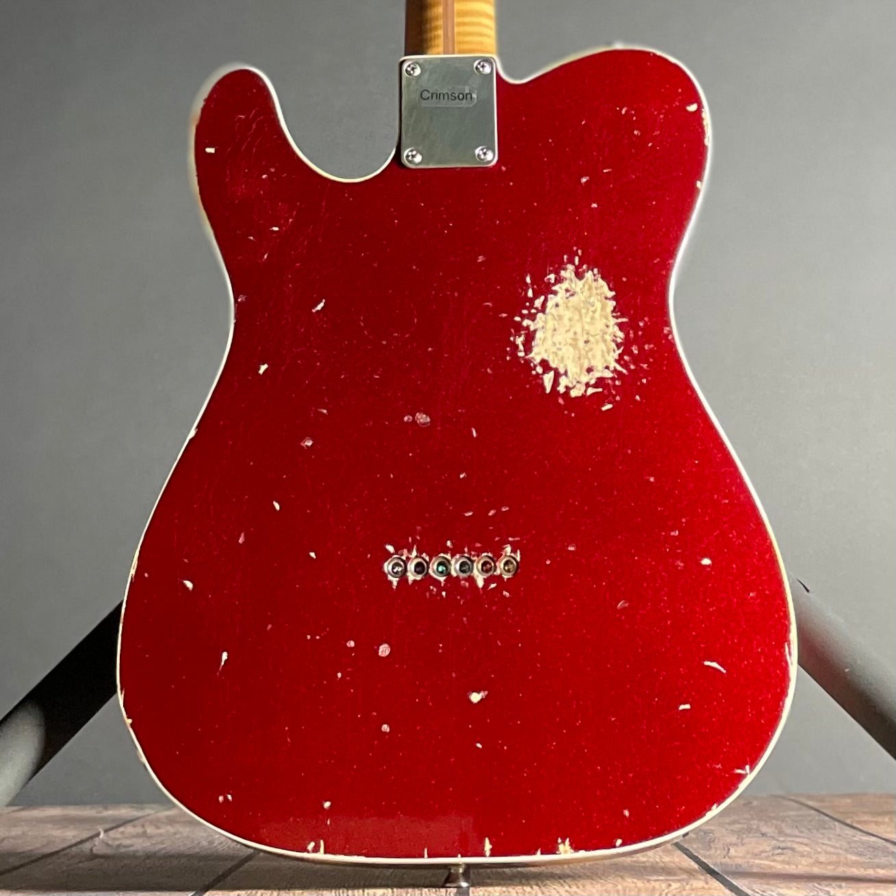 LsL Instruments T Bone "Crimson", Roasted Maple- Candy Apple Red over 3TSB (7lbs 15oz) - Metronome Music Inc.