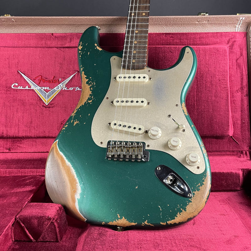 Fender Custom Shop LTD 1959 Stratocaster Roasted, Heavy Relic- Aged Sherwood Green Metallic (SOLD) - Metronome Music Inc.