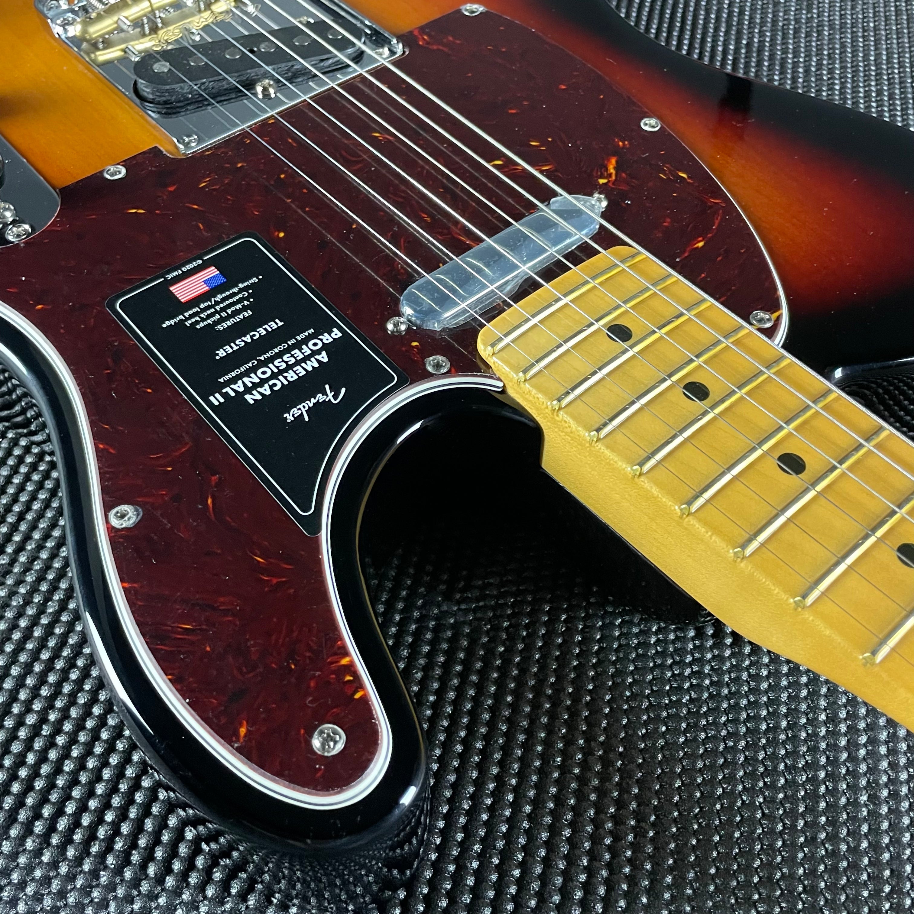 Fender American Professional II Telecaster, Maple Fingerboard- 3-Color Sunburst (US23034036) - Metronome Music Inc.