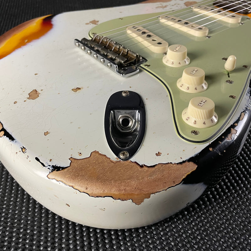 Fender Custom Shop LTD '62 Stratocaster, Heavy Relic- Aged Olympic White over 3TSB (8lbs 0oz)
